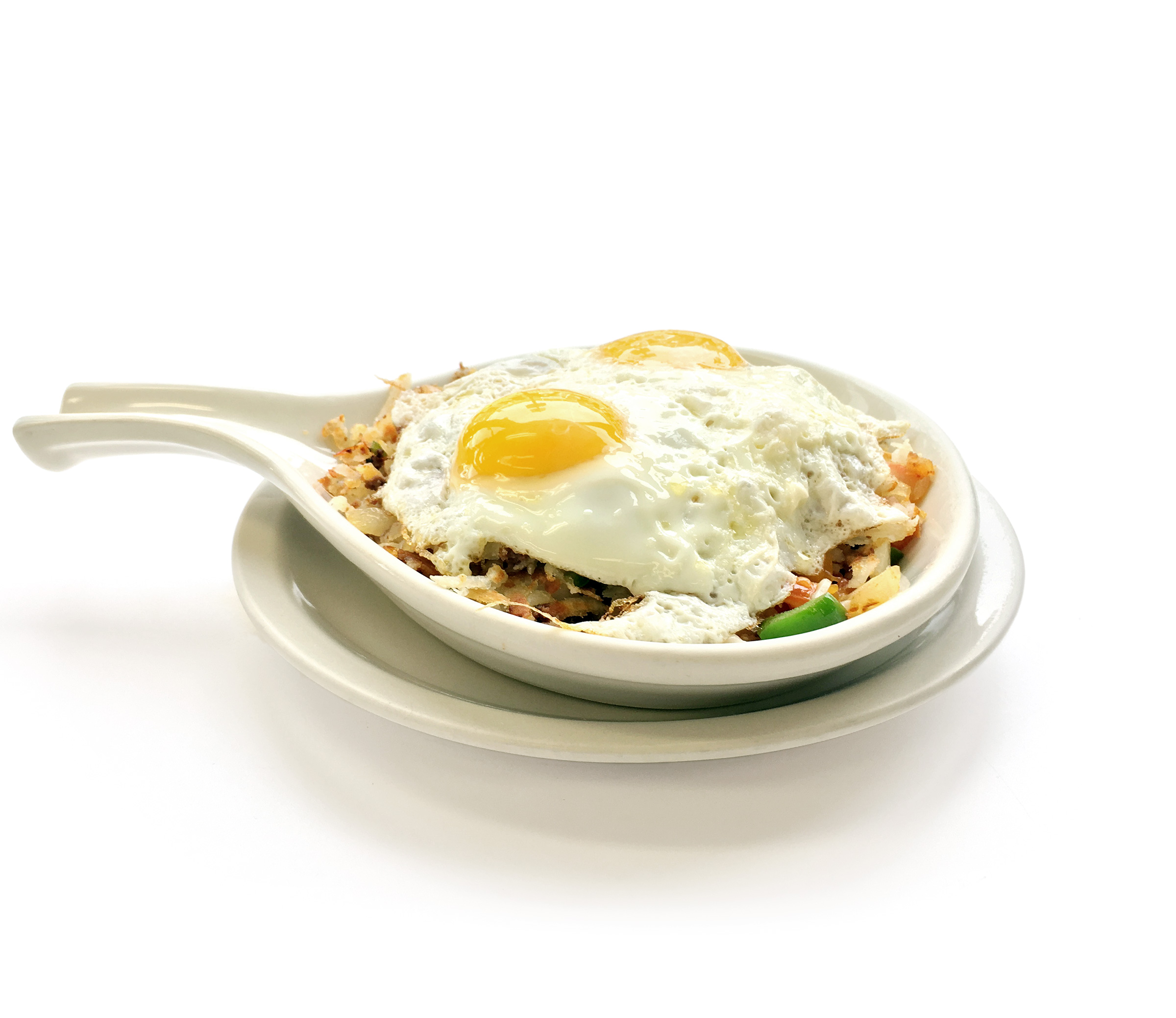 Mexican breakfast skillet with eggs, chorizo, potatoes, peppers, and cheese from Northside Grill in Chicago